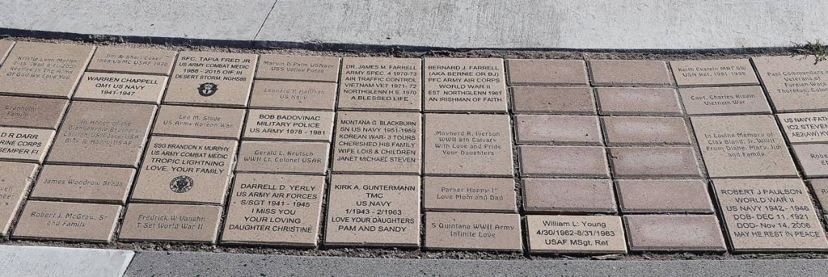 Northglenn Veterans Memorial Bricks